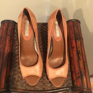 NWOT! Awesome leather peep toe pumps from Banana Republic!